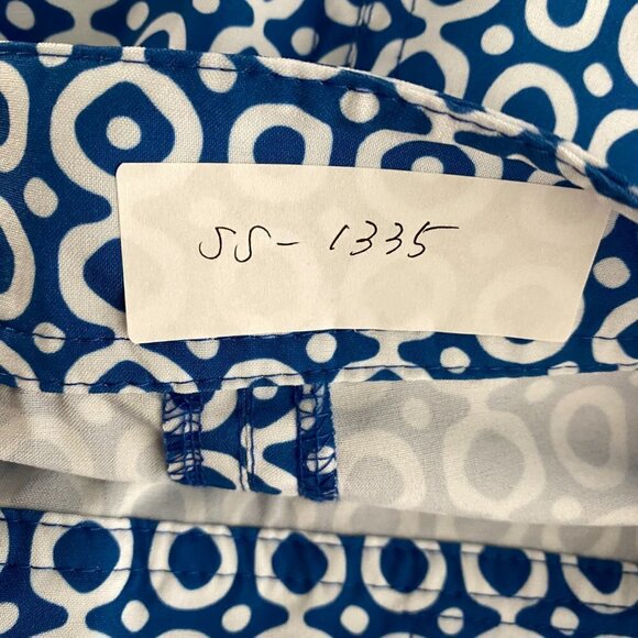 Rip‎ Skirt Wrap Skirt Women's Medium Blue White Print Polyester Spandex SS-1335 - Picture 2 of 7